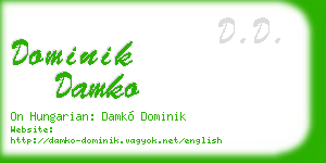 dominik damko business card